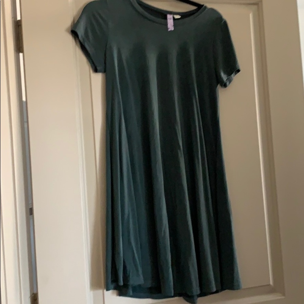 Forest green T-shirt dress